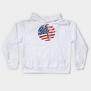 Bass Clarinet USA Flag Clarinetist Musician 4th July Kids Hoodie